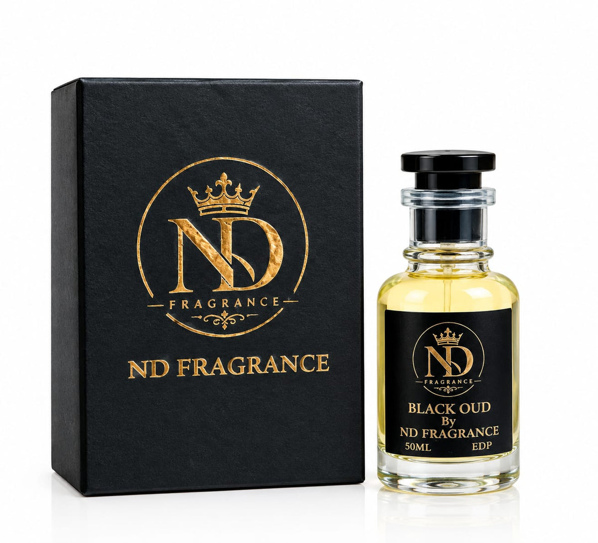Black Oud by ND Fragrance 50ml Eau de Parfum bottle with box