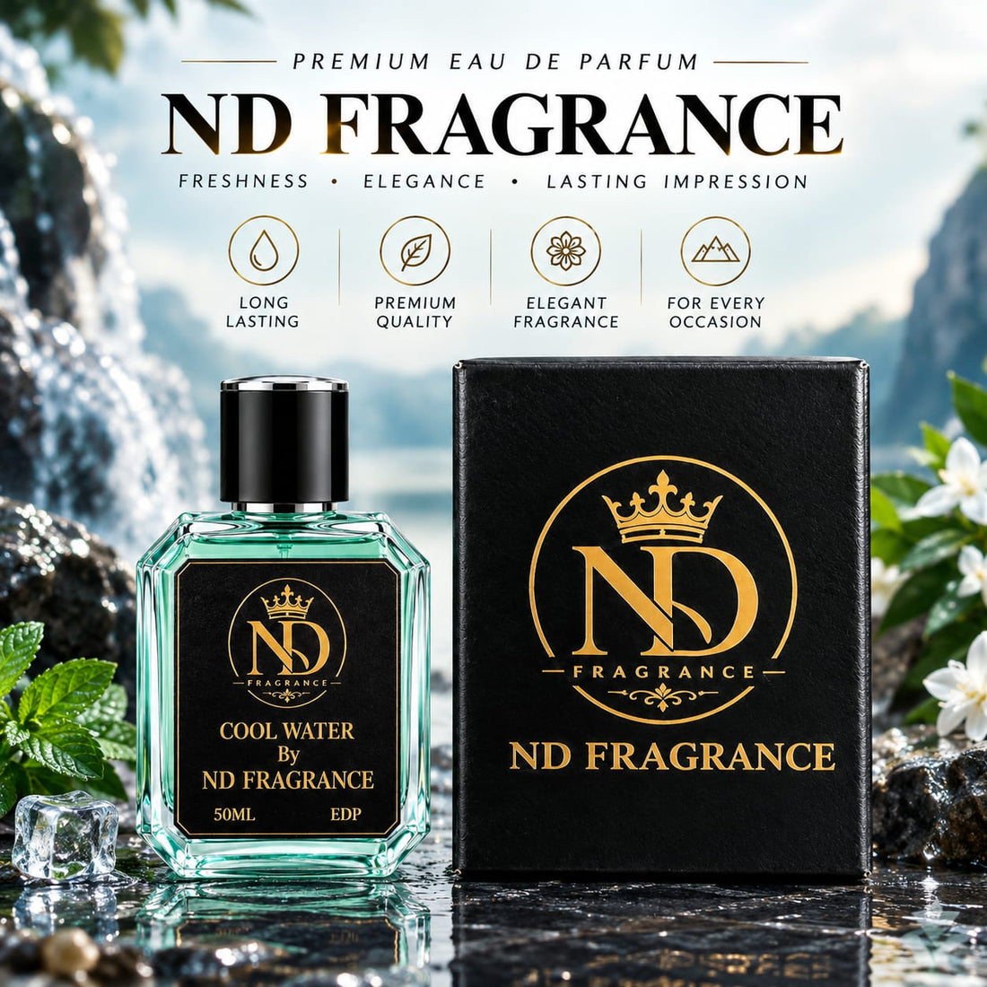 ND Fragrance Cool Water – The Ocean-Inspired Luxury EDP for Men